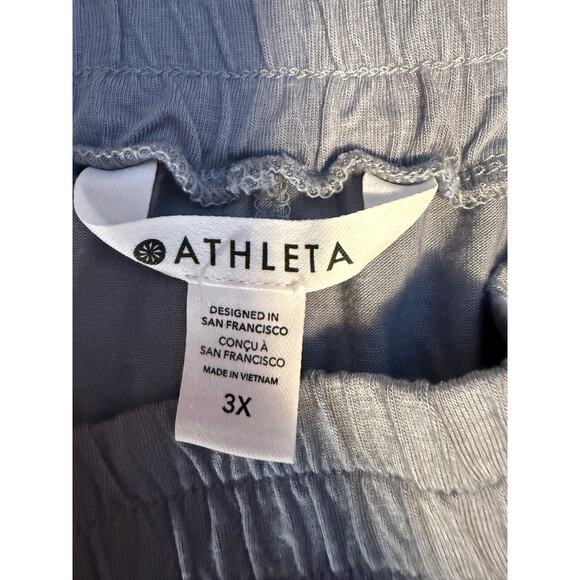 Athleta Joggers 3X Gray Stretch Tapered Pants Lounge Travel Lightweight Soft - Picture 2 of 7